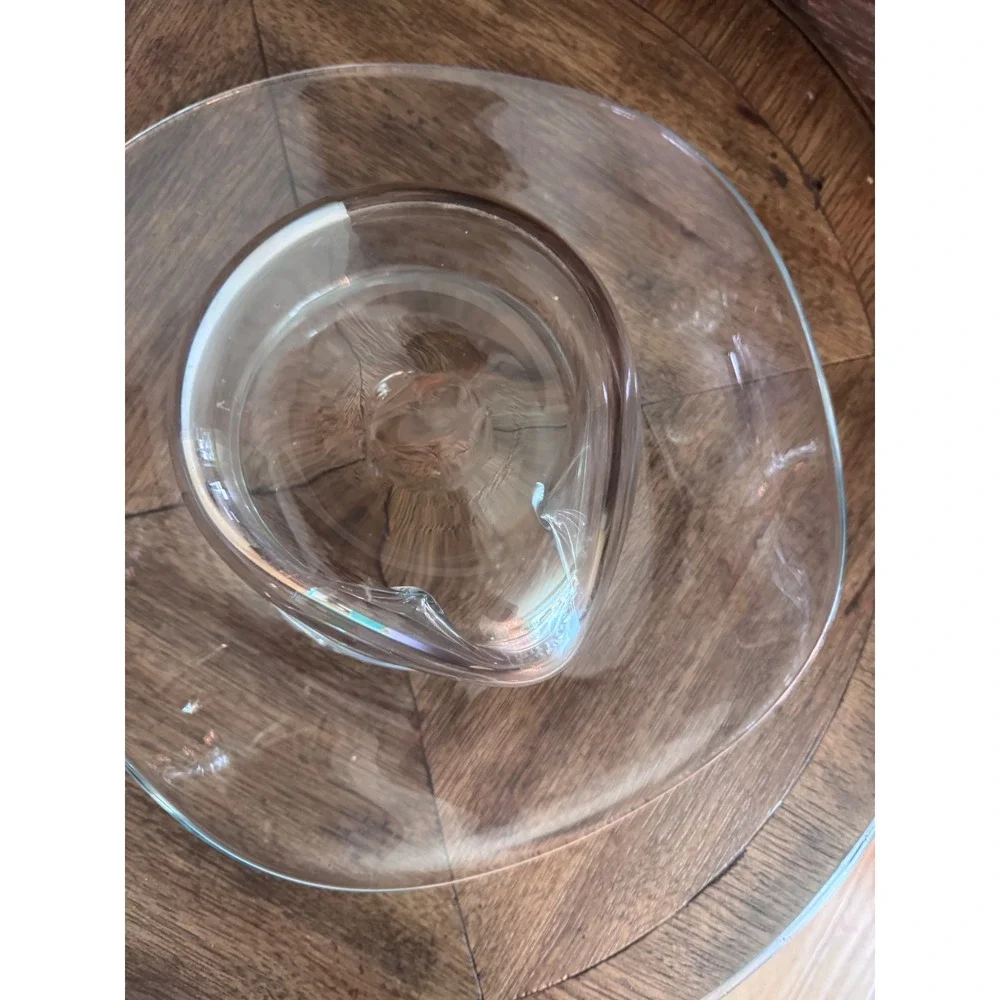 Vintage Blenko Glass Cowboy Hat Ice Bucket Centerpiece 16.5